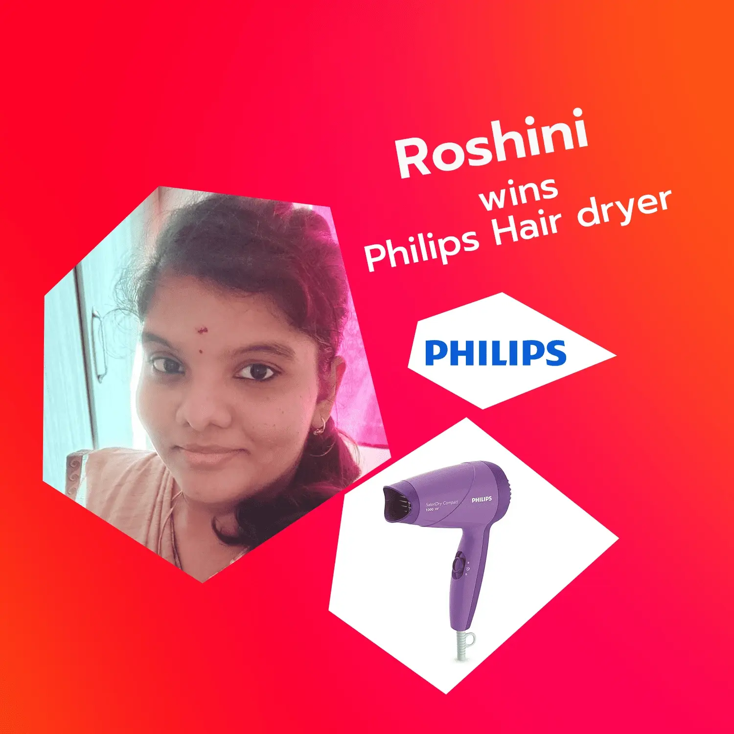 Best online contest platform winner Roshini