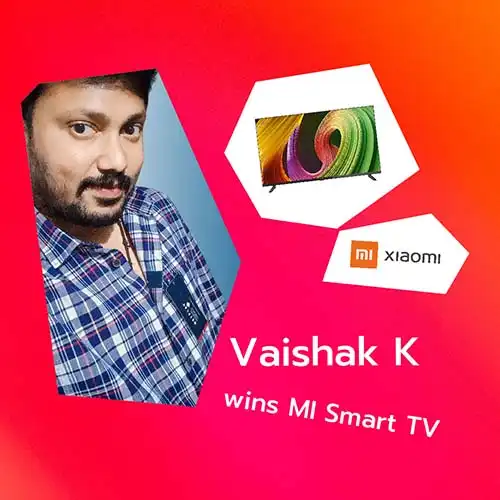 play and win prizes online contest platform winner Vaishak